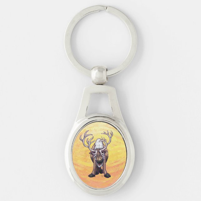 Reindeer Gifts & Accessories Key Ring (Front)