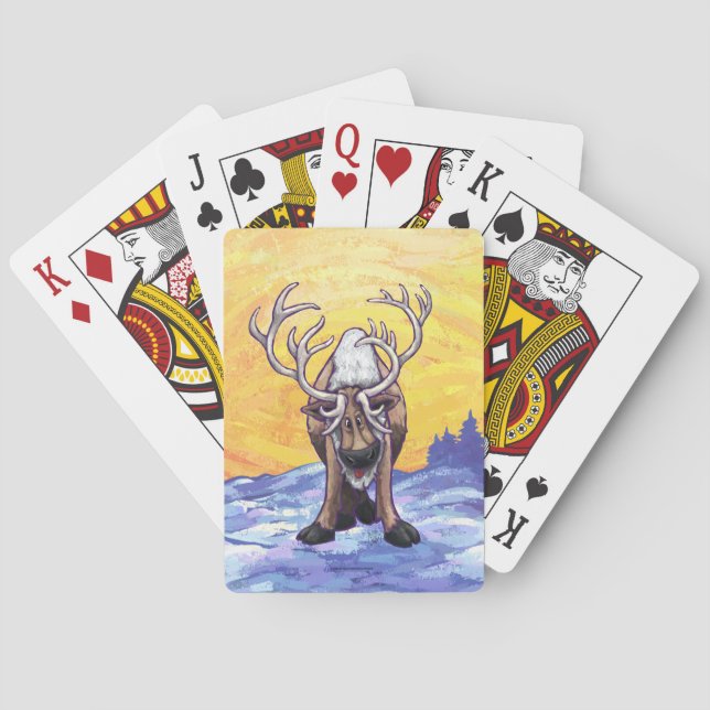 Reindeer Gifts & Accessories Playing Cards (Back)