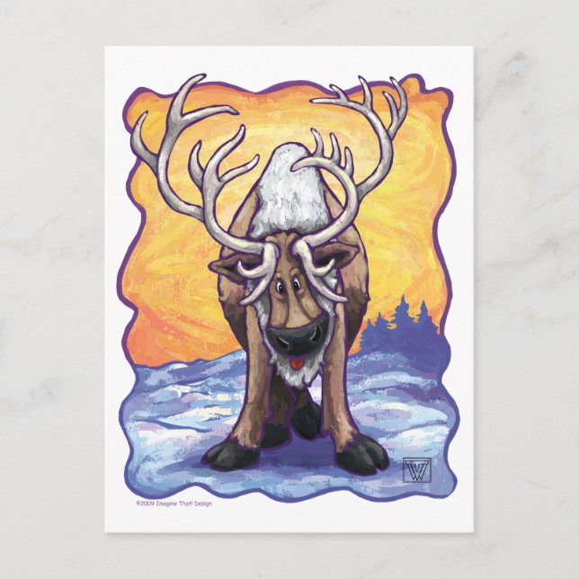 Reindeer Gifts & Accessories Postcard (Front)