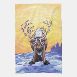 Reindeer Gifts & Accessories Tea Towel