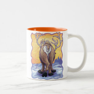 Reindeer Gifts & Accessories Two-Tone Coffee Mug
