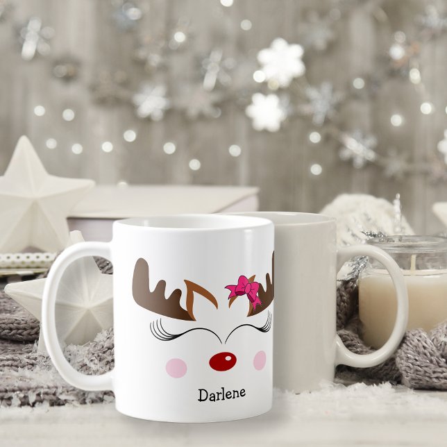 Reindeer, Girly Cute Coffee Mug (Creator Uploaded)