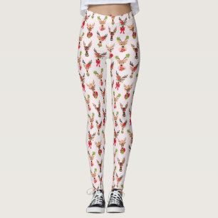 Reindeer Glam Christmas Leggings