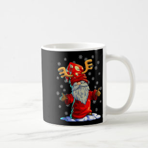 Reindeer Gnome Shirt Men Women Buffalo Plaid Red C Coffee Mug