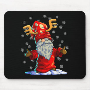 Reindeer Gnome Shirt Men Women Buffalo Plaid Red C Mouse Mat