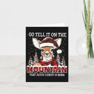 Reindeer Go Tell It On The Mountain That Jesus Chr Card