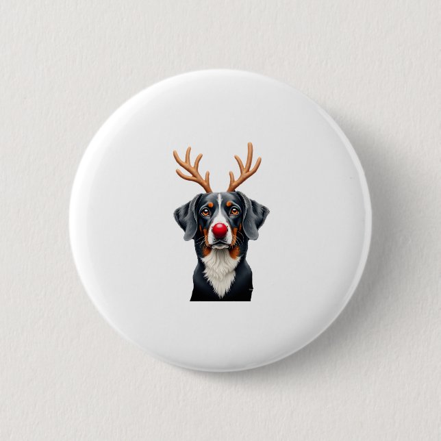 Reindeer Great Dane Christmas Great Dane Dog Mom D 6 Cm Round Badge (Front)