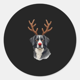 Reindeer Great Dane Christmas Great Dane Dog Mom D Classic Round Sticker