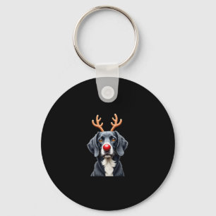 Reindeer Great Dane Christmas Great Dane Dog Mom D Key Ring