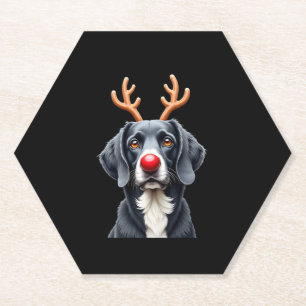 Reindeer Great Dane Christmas Great Dane Dog Mom D Paper Coaster