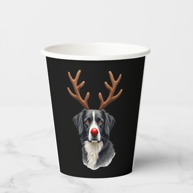 Reindeer Great Dane Christmas Great Dane Dog Mom D Paper Cups (Front)