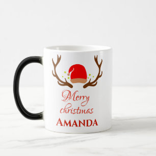 Reindeer hat- Merry christmas Magic Mug