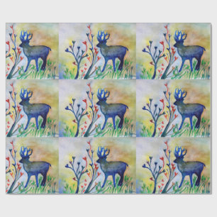 Reindeer Hearts Love Matte Wrapping Paper