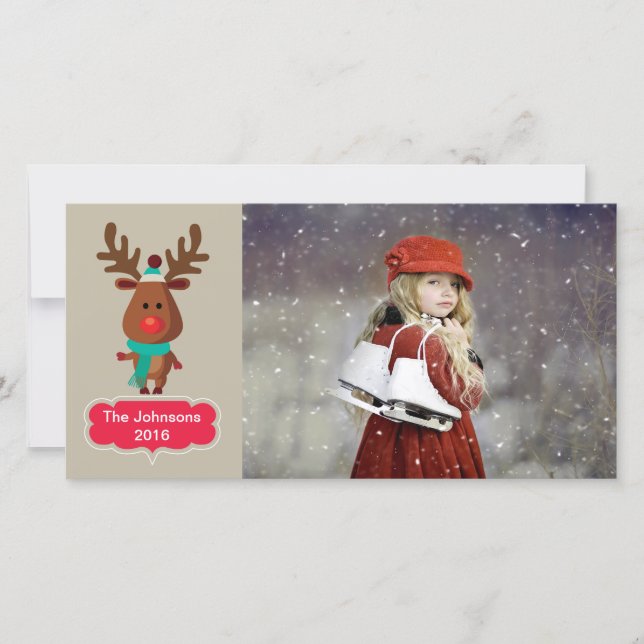 Reindeer Holiday Card (Front)