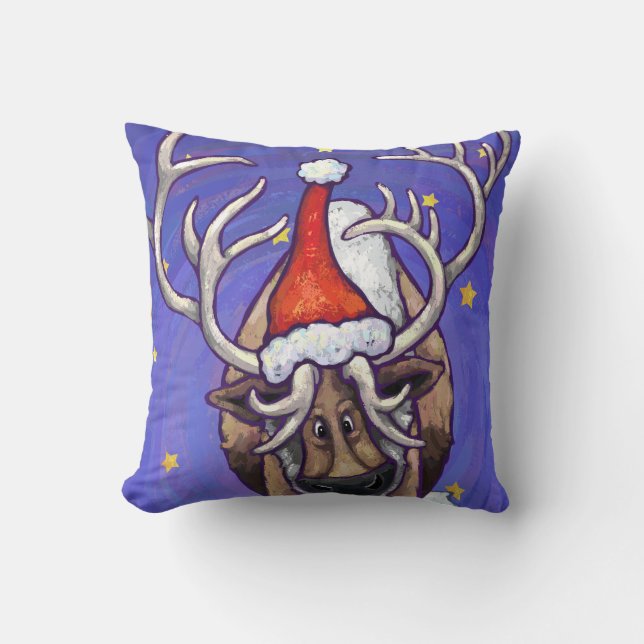Reindeer Holiday Cushion (Front)