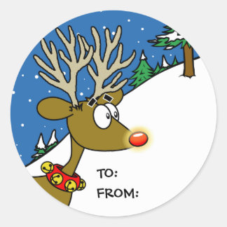 Reindeer Holiday Gift Stickers
