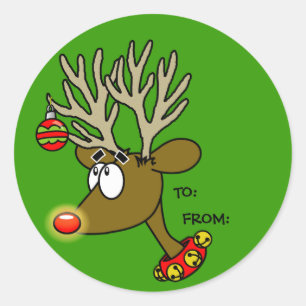Reindeer Holiday Gift Stickers
