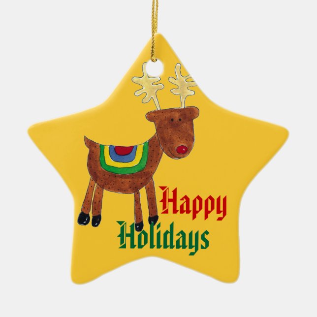 Reindeer- holiday ornament (Front)