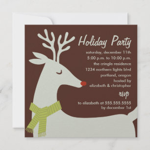 Reindeer Holiday Party Invitations