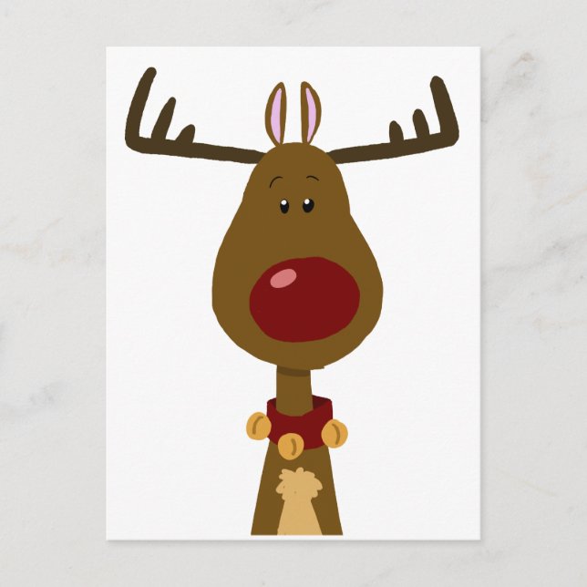 Reindeer Holiday Postcard (Front)