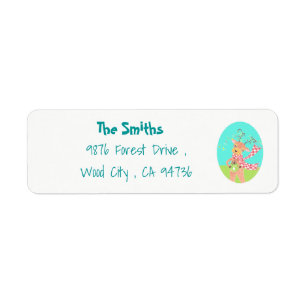 Reindeer Holidays return address labels