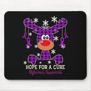 Reindeer Hope For A Cure Heimerheimer Awareness Mouse Mat