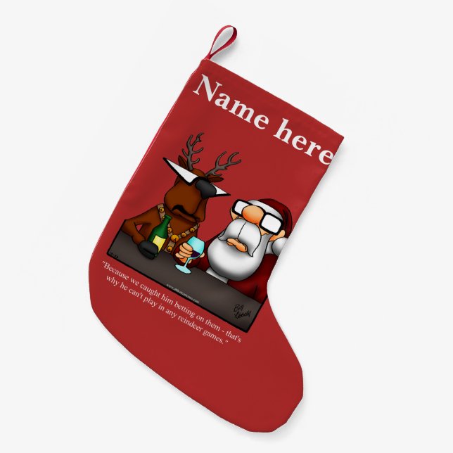 Reindeer Humour Funny X-mas Stocking (Front (Hanging))