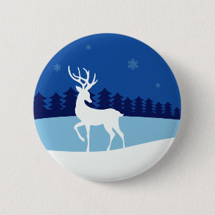 Reindeer illustration button