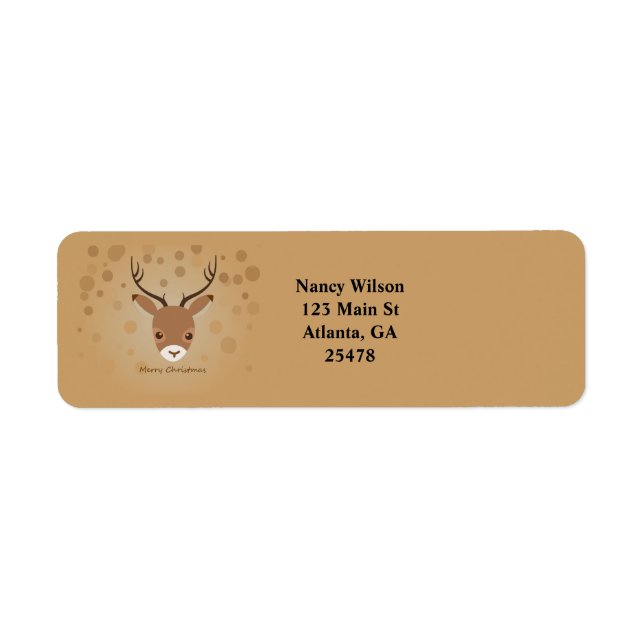 reindeer Illustration on a brown background (Front)