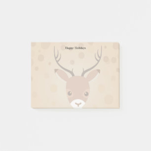 reindeer Illustration on a brown background Post-it Notes