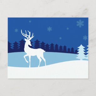 Reindeer illustration postcard