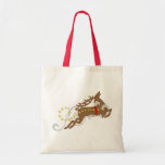 Reindeer in Flight Tote Bag<br><div class="desc">Forget the gift wrap! Canvas bags are a beautiful and reusable way to present Christmas gifts!</div>