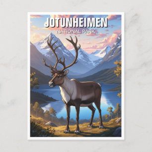 Reindeer in Jotunheimen National Park Norway Postcard