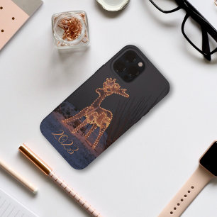 Reindeer in lights Christmas iphone case