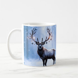 Reindeer in Magical Forest Coffee Mug