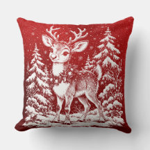 Reindeer in Snowy Forest Holiday