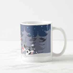Reindeer in the snow mug