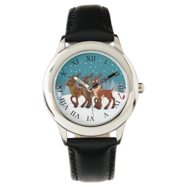Reindeer in the Snow Watch (Front)