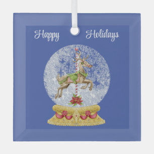 Reindeer In Water Globe Ornament