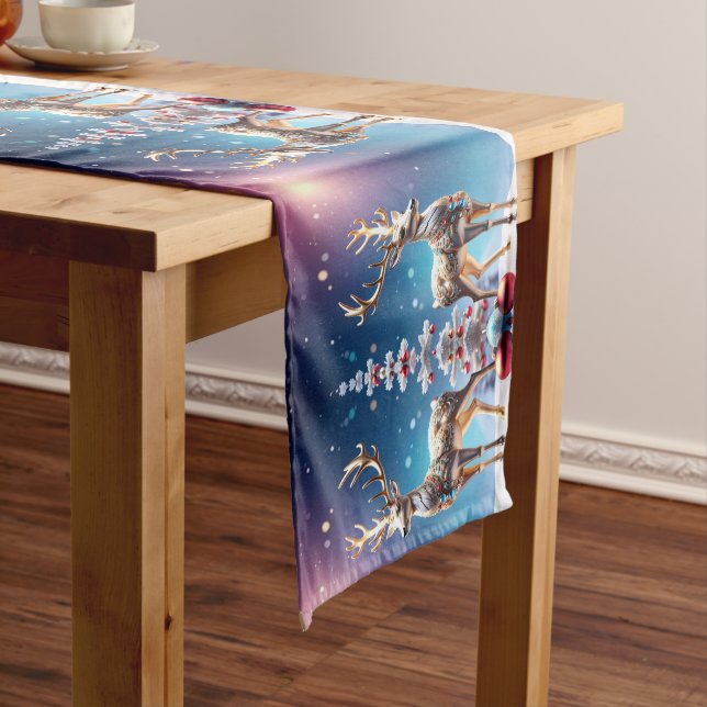 Reindeer Jewels Christmas Holiday Table Runner (In Situ)