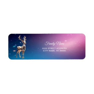 Reindeer Jewels Christmas Return Address Label