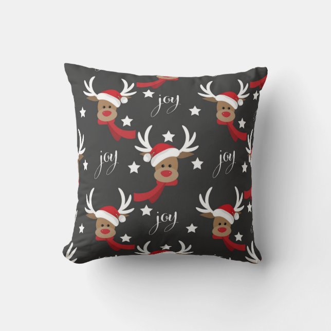 Reindeer Joy Christmas  Women's Pillows (Front)