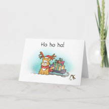 Reindeer Kitty and Sleigh with Presents Christmas