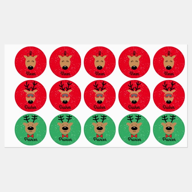 Reindeer Labels (Sheet)