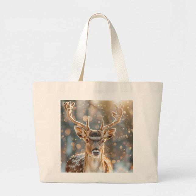Reindeer  large tote bag (Front)