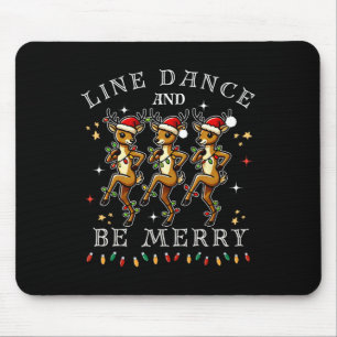 Reindeer Line Dance And Be Merry Christmas Festive Mouse Mat