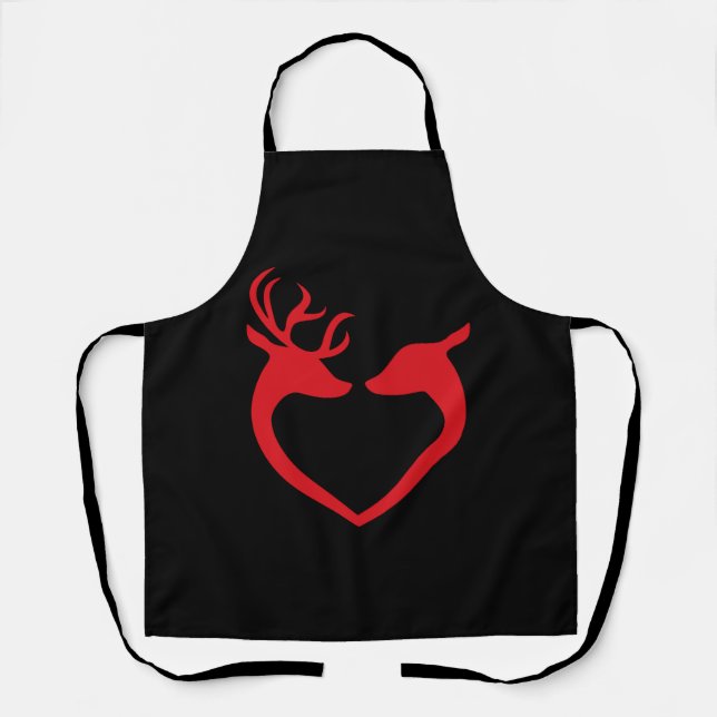 reindeer love Christmas Apron (Front)