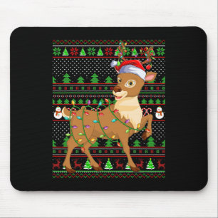 Reindeer Lover Family Matching Ugly Reindeer Chris Mouse Mat