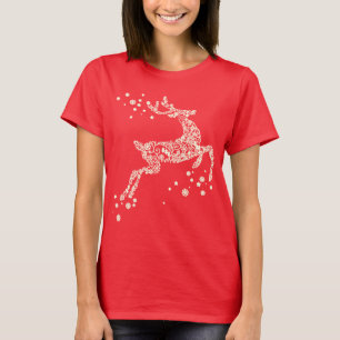 Reindeer made from Snowflakes Christmas Shirt