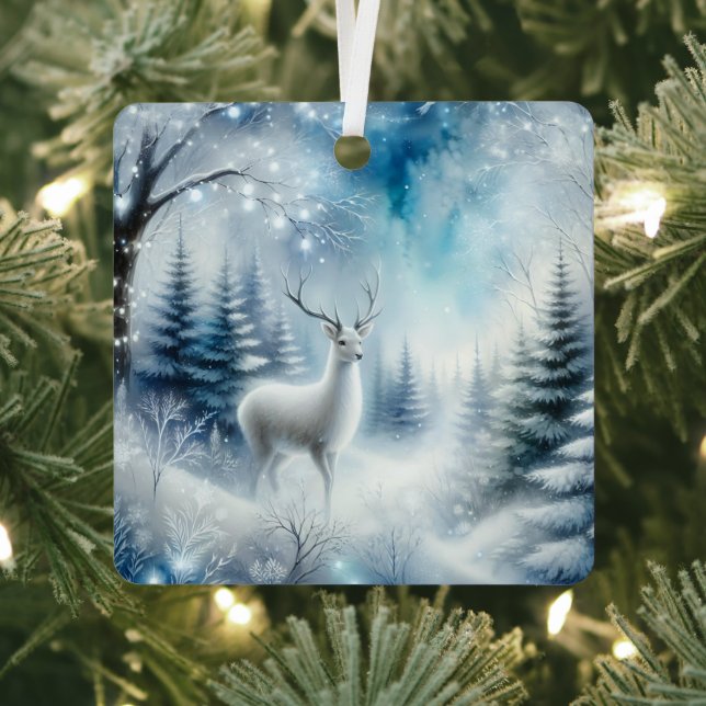 Reindeer Magical Enchanted Christmas Forest  Metal Tree Decoration (Insitu)